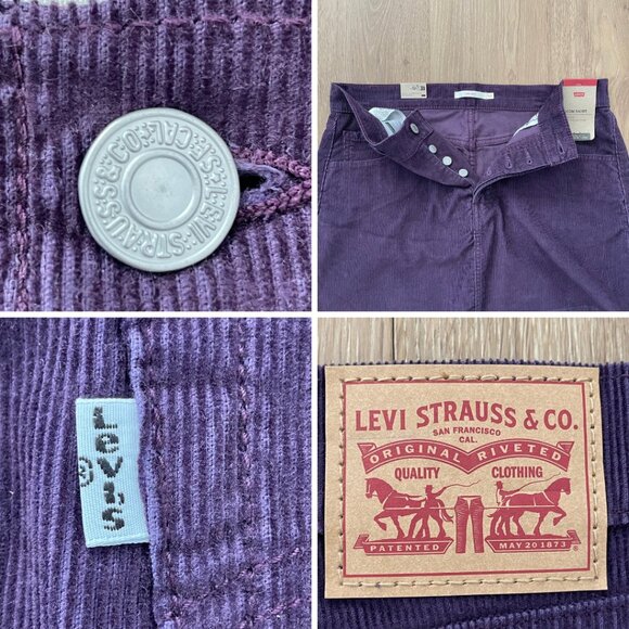 Levi’s Skirt Women 30 Waist Plum Perfect Purple Corduroy Icon  A46940031 - Picture 9 of 13